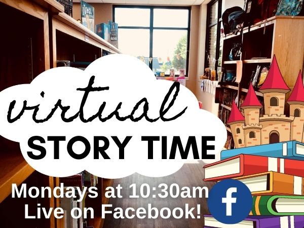 Facebook Story Time on Mondays 10:30am